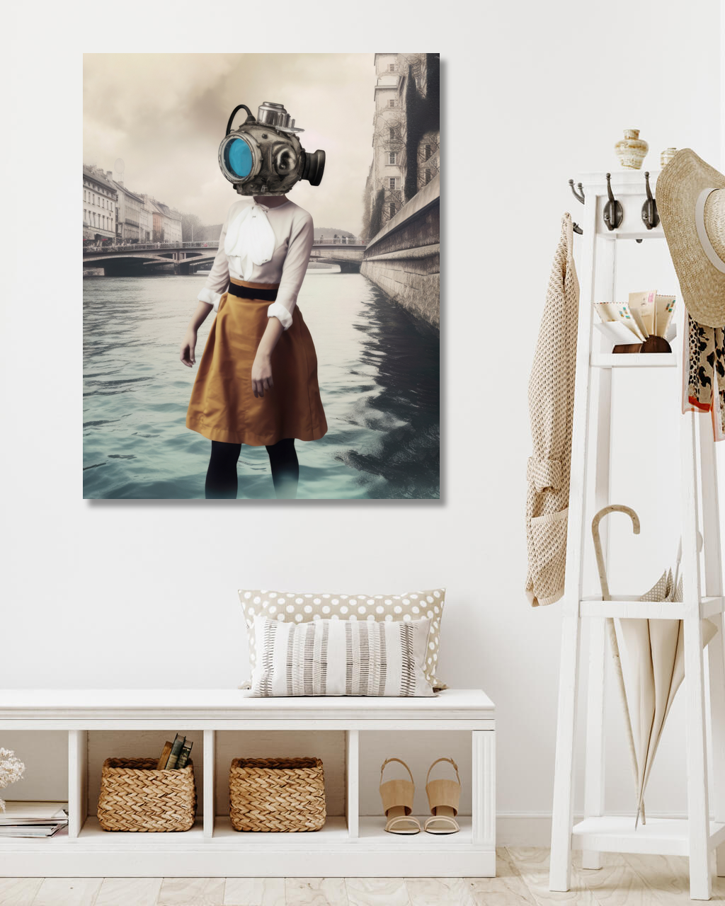 Obrazy na stěnu - Potápěčka Rozměr: 40x50 cm, Rámování: vypnuté plátno na rám