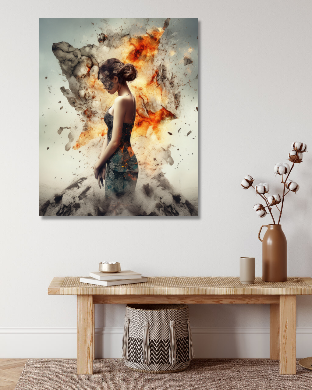 Obrazy na stěnu - Žena země Rozměr: 40x50 cm, Rámování: vypnuté plátno na rám