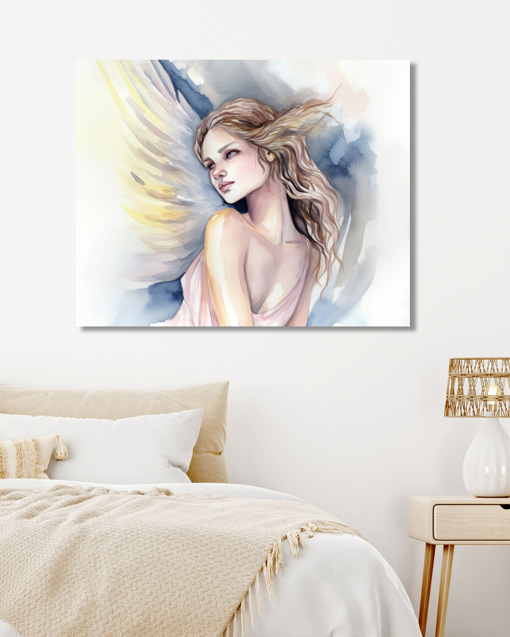 Obrazy na stěnu - Žena anděl Rozměr: 40x50 cm, Rámování: vypnuté plátno na rám