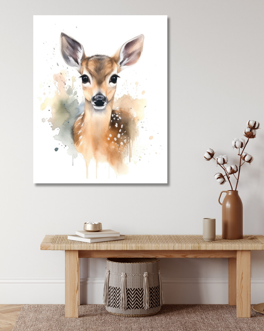 Obrazy na stěnu - Srnka Rozměr: 40x50 cm, Rámování: vypnuté plátno na rám