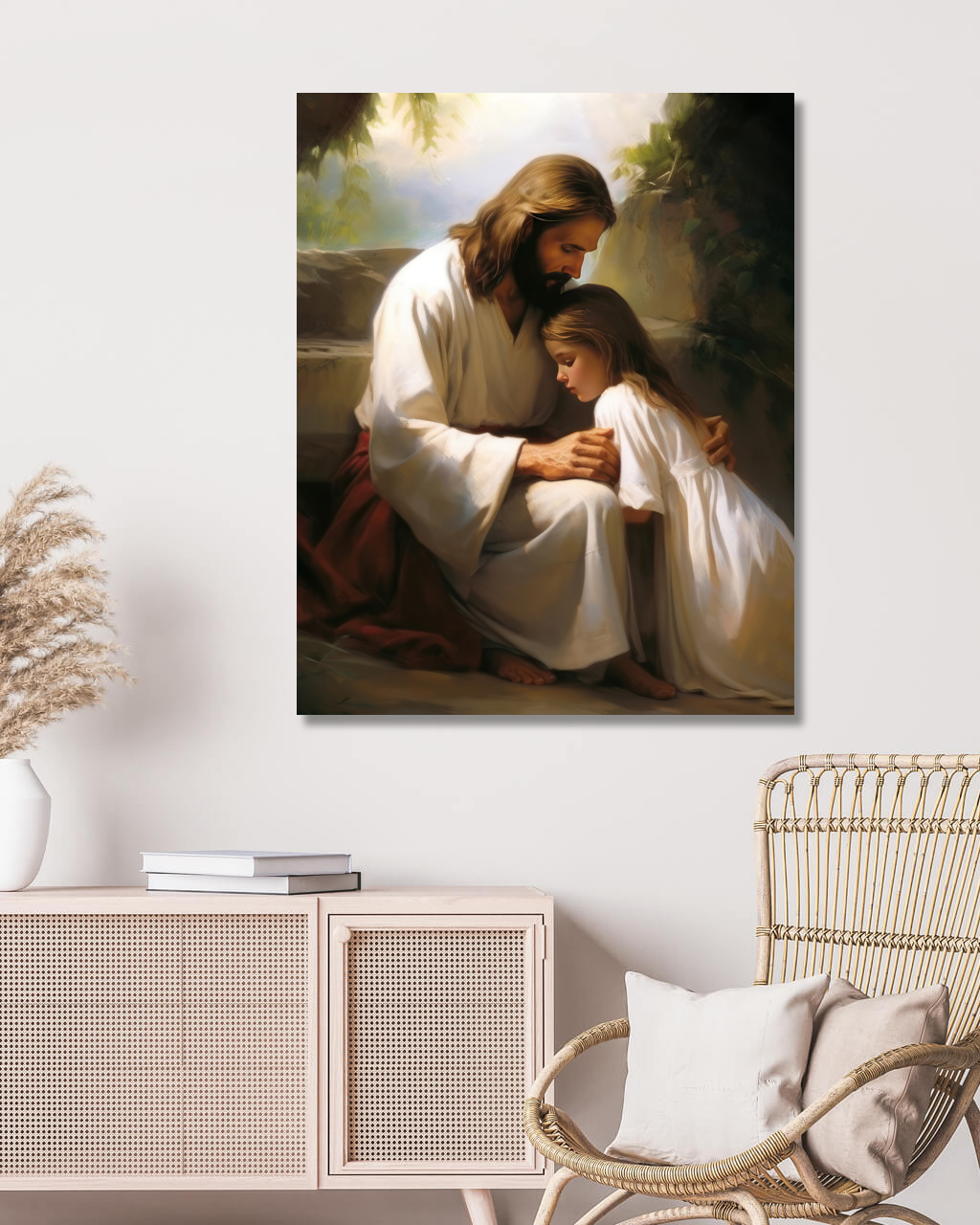 Obrazy na stěnu - Otec s dcerou Rozměr: 40x50 cm, Rámování: vypnuté plátno na rám