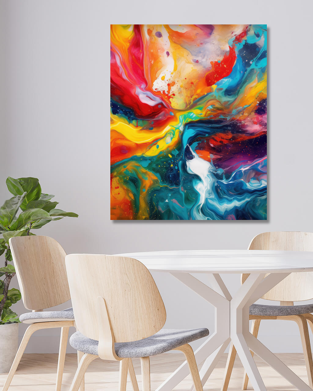 Obrazy na stěnu - Abstrakt - barvy Rozměr: 40x50 cm, Rámování: vypnuté plátno na rám