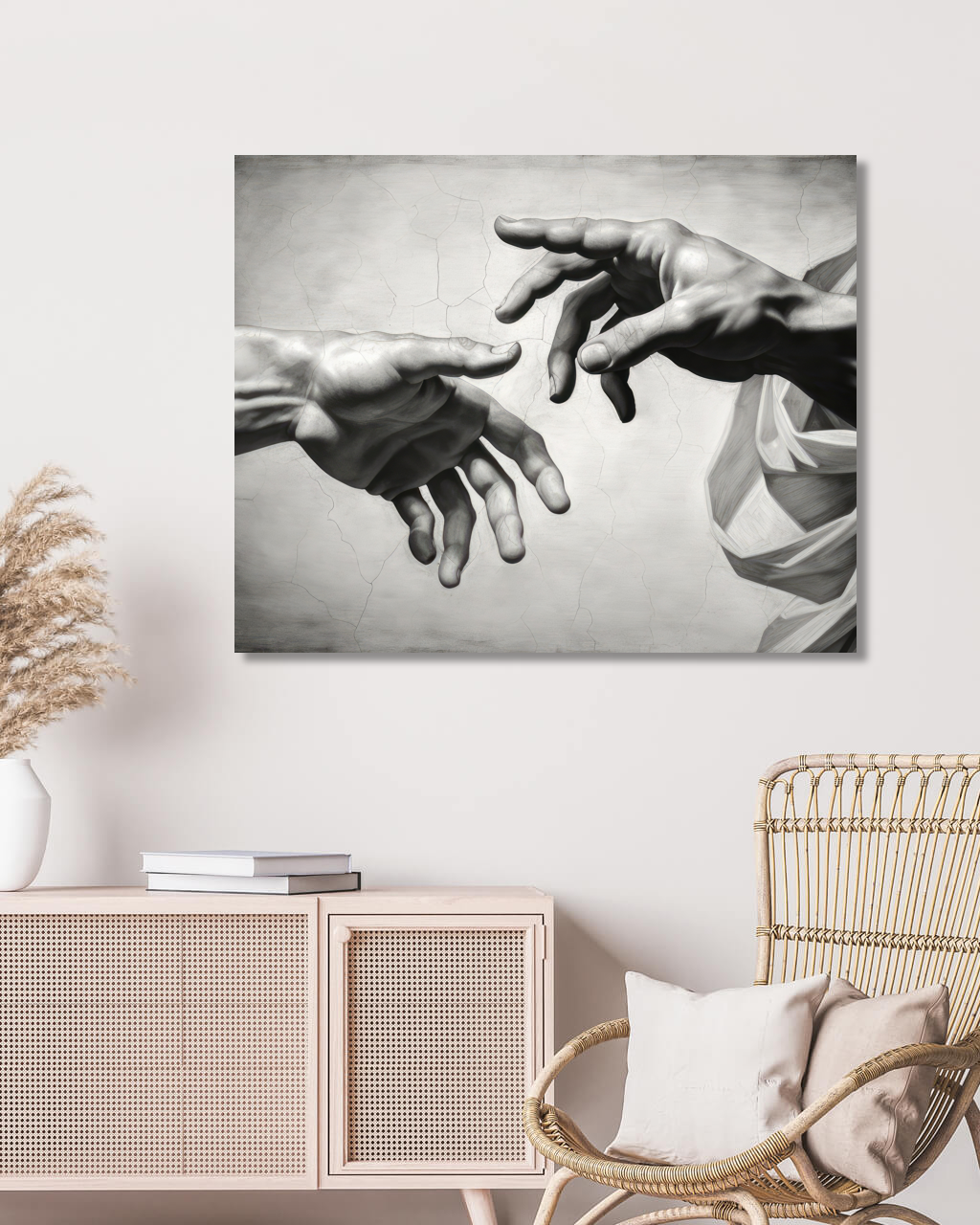 Obrazy na stěnu - Dotyk rukou Rozměr: 40x50 cm, Rámování: vypnuté plátno na rám