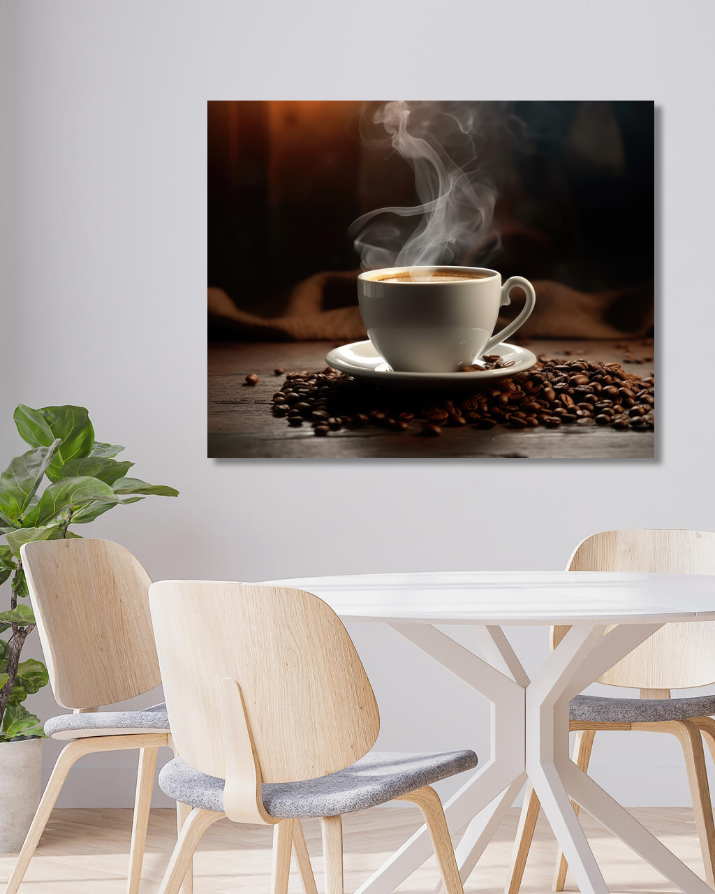 Obrazy na stěnu - Horká káva Rozměr: 40x50 cm, Rámování: vypnuté plátno na rám