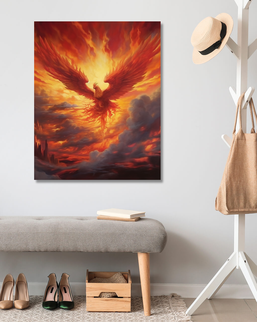 Obrazy na stěnu - Fénix Rozměr: 40x50 cm, Rámování: vypnuté plátno na rám