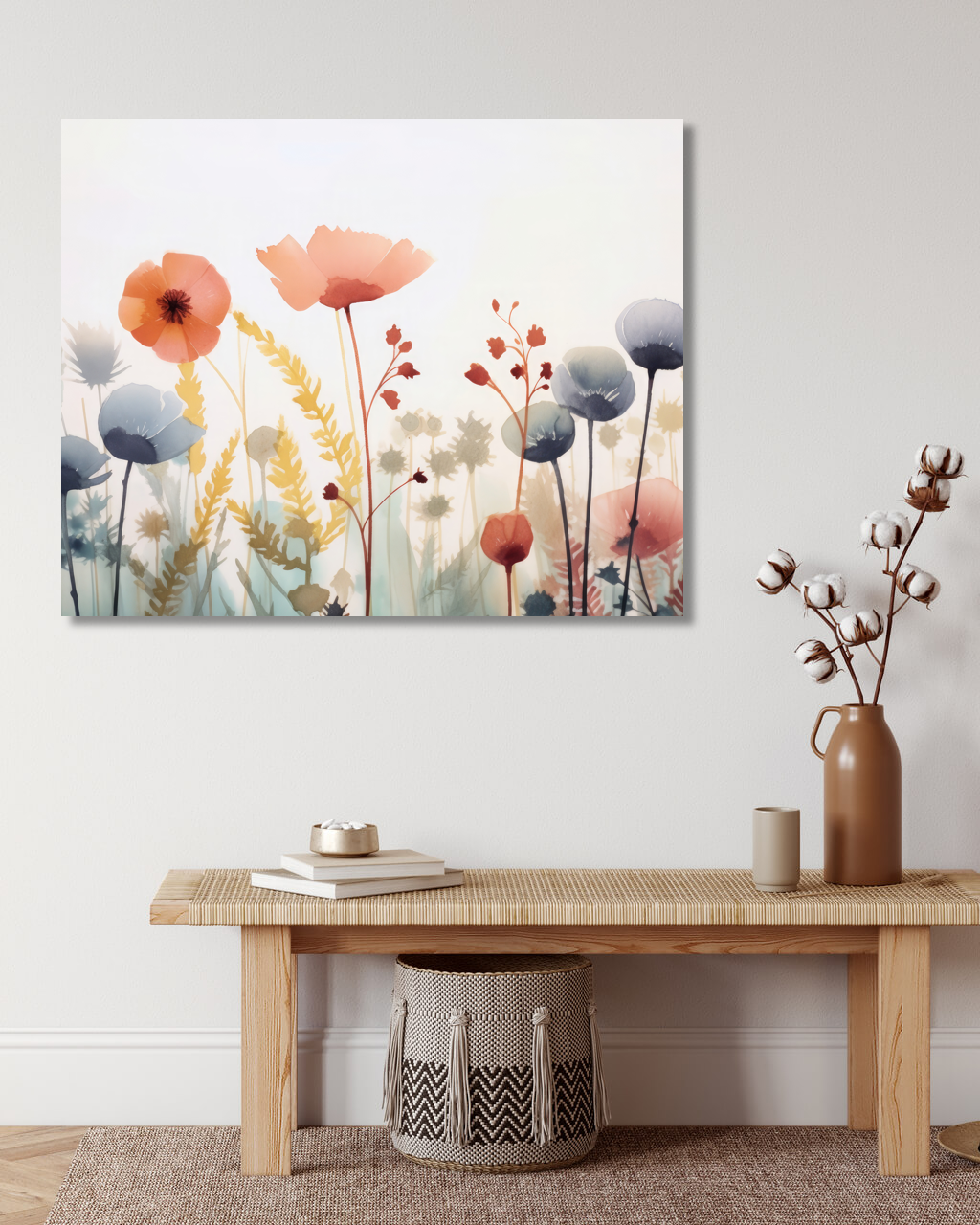 Obrazy na stěnu - Abstrakt - vlčí máky Rozměr: 40x50 cm, Rámování: vypnuté plátno na rám