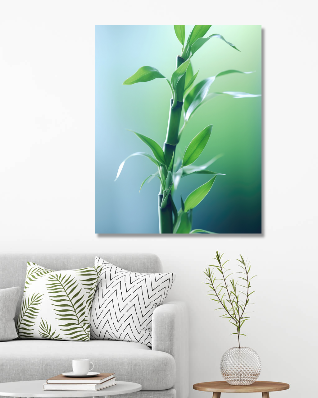 Obrazy na stěnu - Bambus Rozměr: 40x50 cm, Rámování: vypnuté plátno na rám