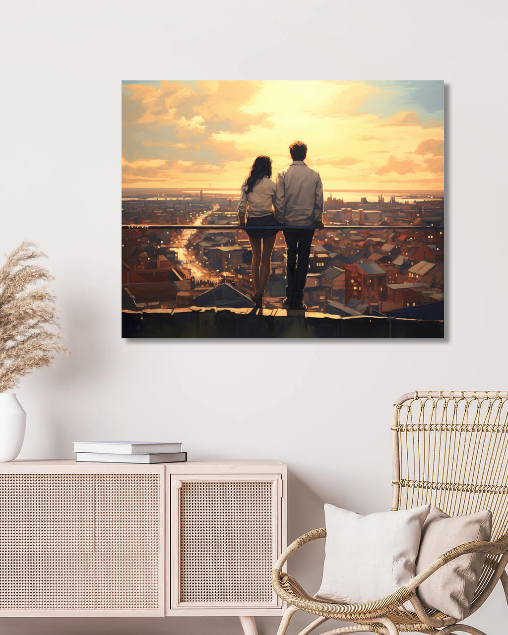 Obrazy na stěnu - Výhled na město Rozměr: 40x50 cm, Rámování: vypnuté plátno na rám