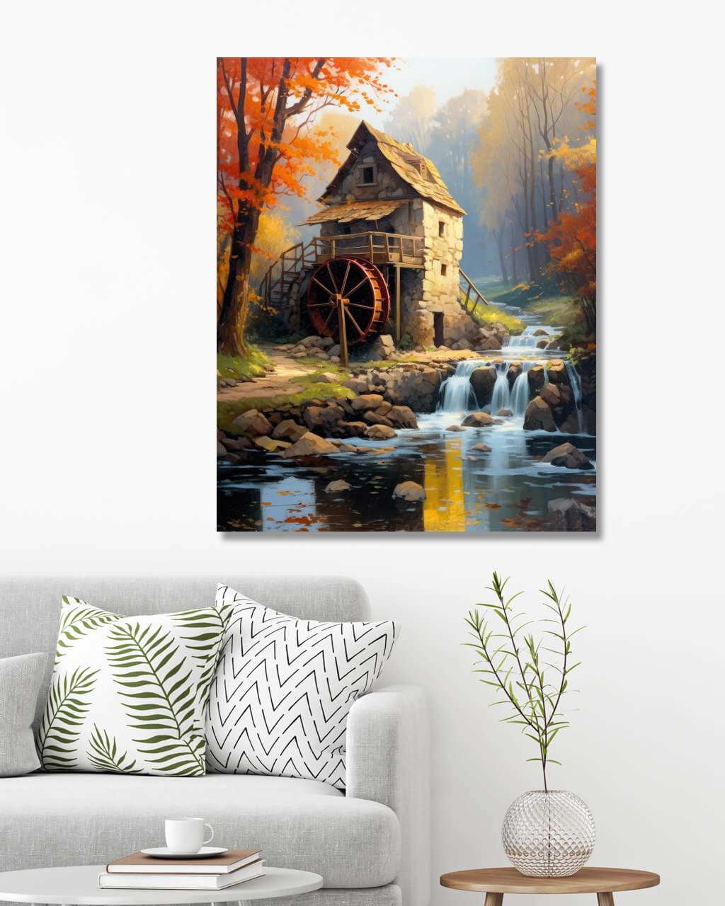 Obrazy na stěnu - Tichý mlýn Rozměr: 40x50 cm, Rámování: vypnuté plátno na rám