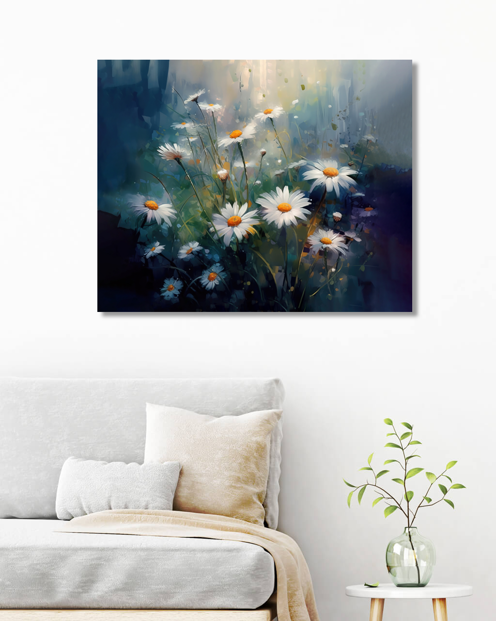 Obrazy na stěnu - Idylické kopretiny Rozměr: 40x50 cm, Rámování: vypnuté plátno na rám