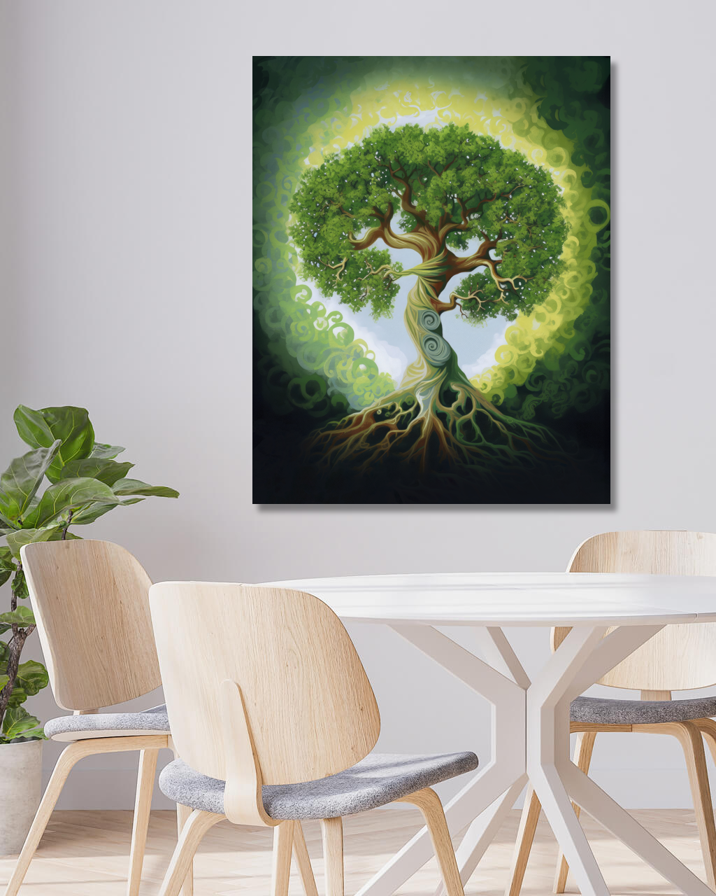 Obrazy na stěnu - Harmonizující strom Rozměr: 40x50 cm, Rámování: vypnuté plátno na rám