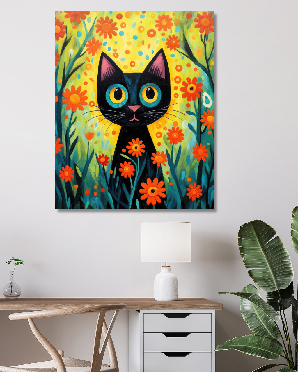 Obrazy na stěnu - Zasněná kočka Rozměr: 40x50 cm, Rámování: vypnuté plátno na rám
