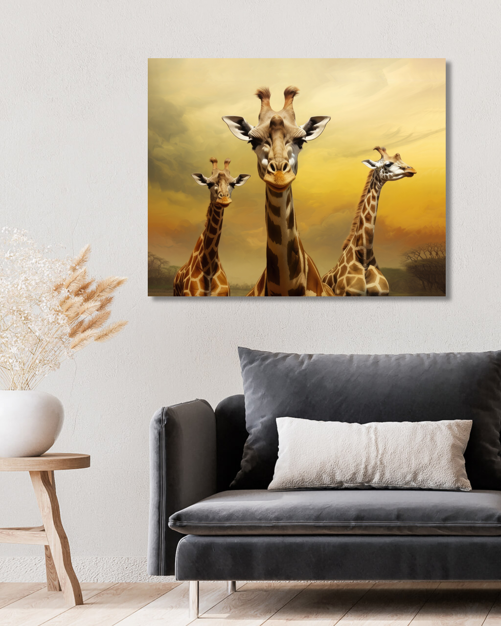 Obrazy na stěnu - Žirafy Rozměr: 40x50 cm, Rámování: vypnuté plátno na rám