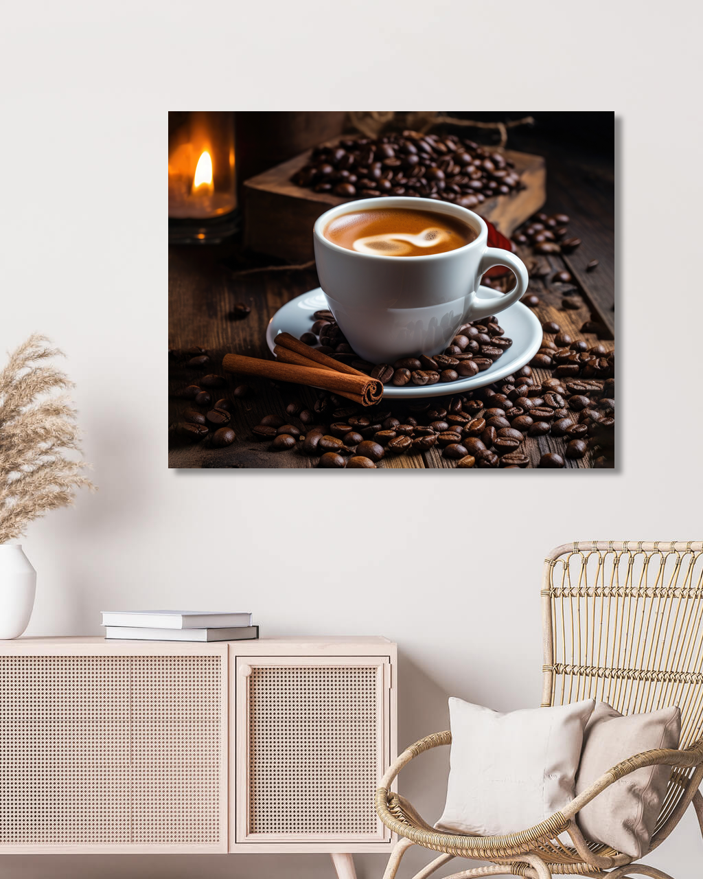Obrazy na stěnu - Šálek kávy Rozměr: 40x50 cm, Rámování: vypnuté plátno na rám