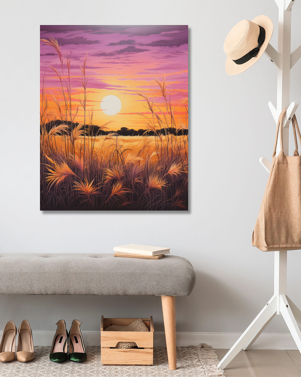 Obrazy na stěnu - Červánky nad polem Rozměr: 40x50 cm, Rámování: vypnuté plátno na rám