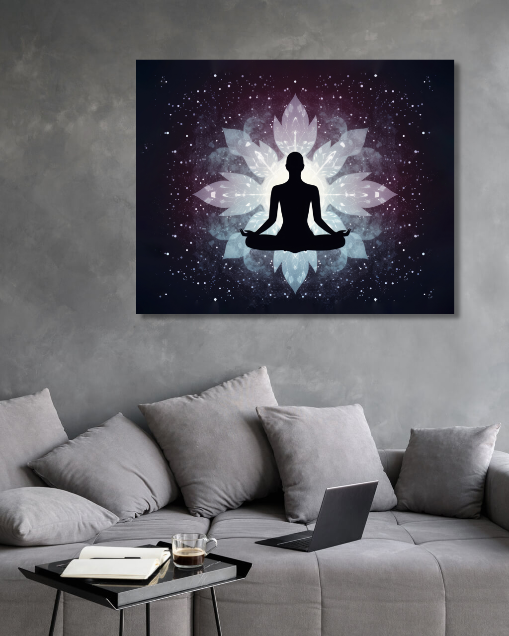 Obrazy na stěnu - Vesmírná meditace Rozměr: 40x50 cm, Rámování: vypnuté plátno na rám