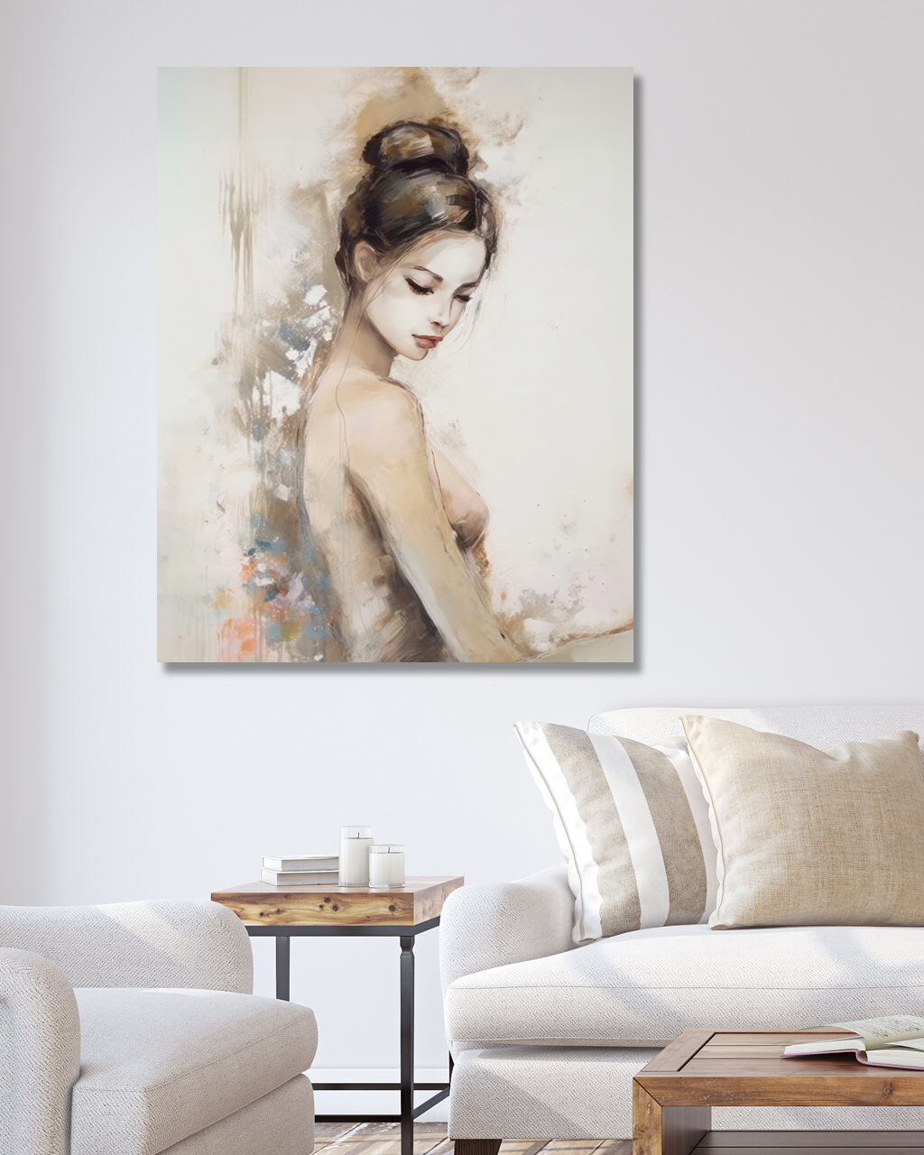 Obrazy na stěnu - Akt dívky Rozměr: 40x50 cm, Rámování: vypnuté plátno na rám