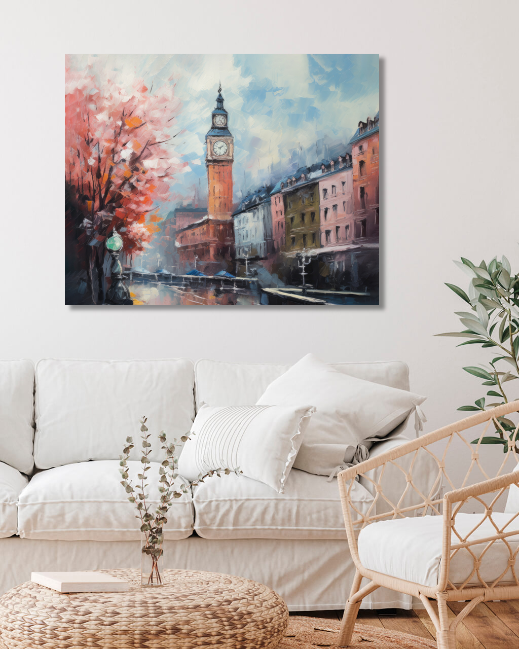 Obrazy na stěnu - Big Ben Rozměr: 40x50 cm, Rámování: vypnuté plátno na rám