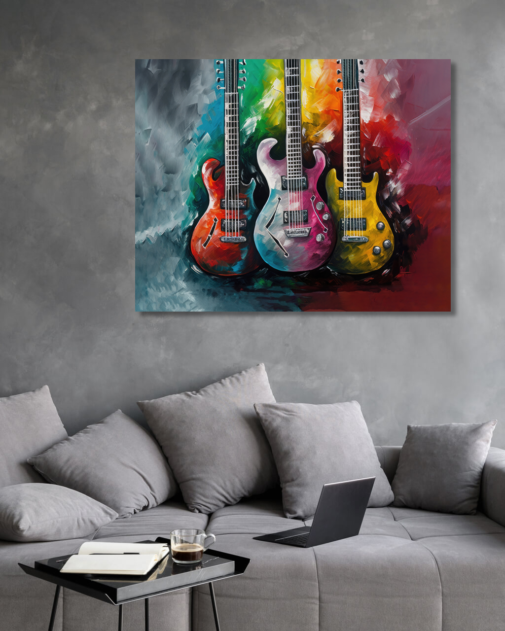 Obrazy na stěnu - Kytary Rozměr: 40x50 cm, Rámování: vypnuté plátno na rám
