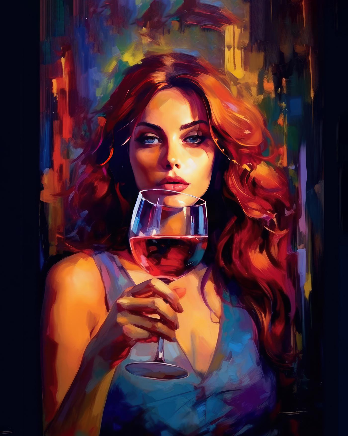 Obrazy na stěnu - Romantika s vínem Rozměr: 40x50 cm, Rámování: vypnuté plátno na rám