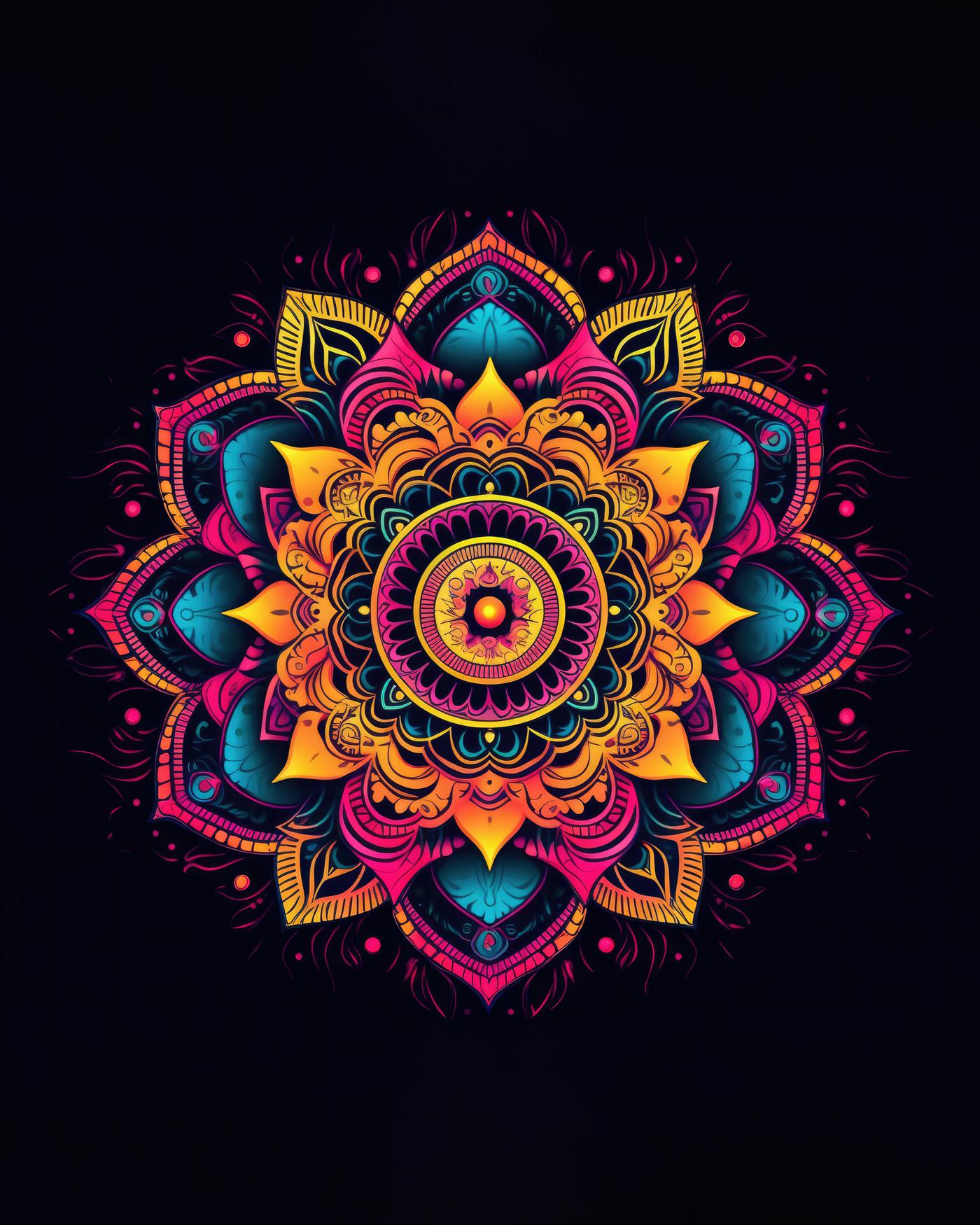Obrazy na stěnu - Magická mandala Rozměr: 40x50 cm, Rámování: vypnuté plátno na rám