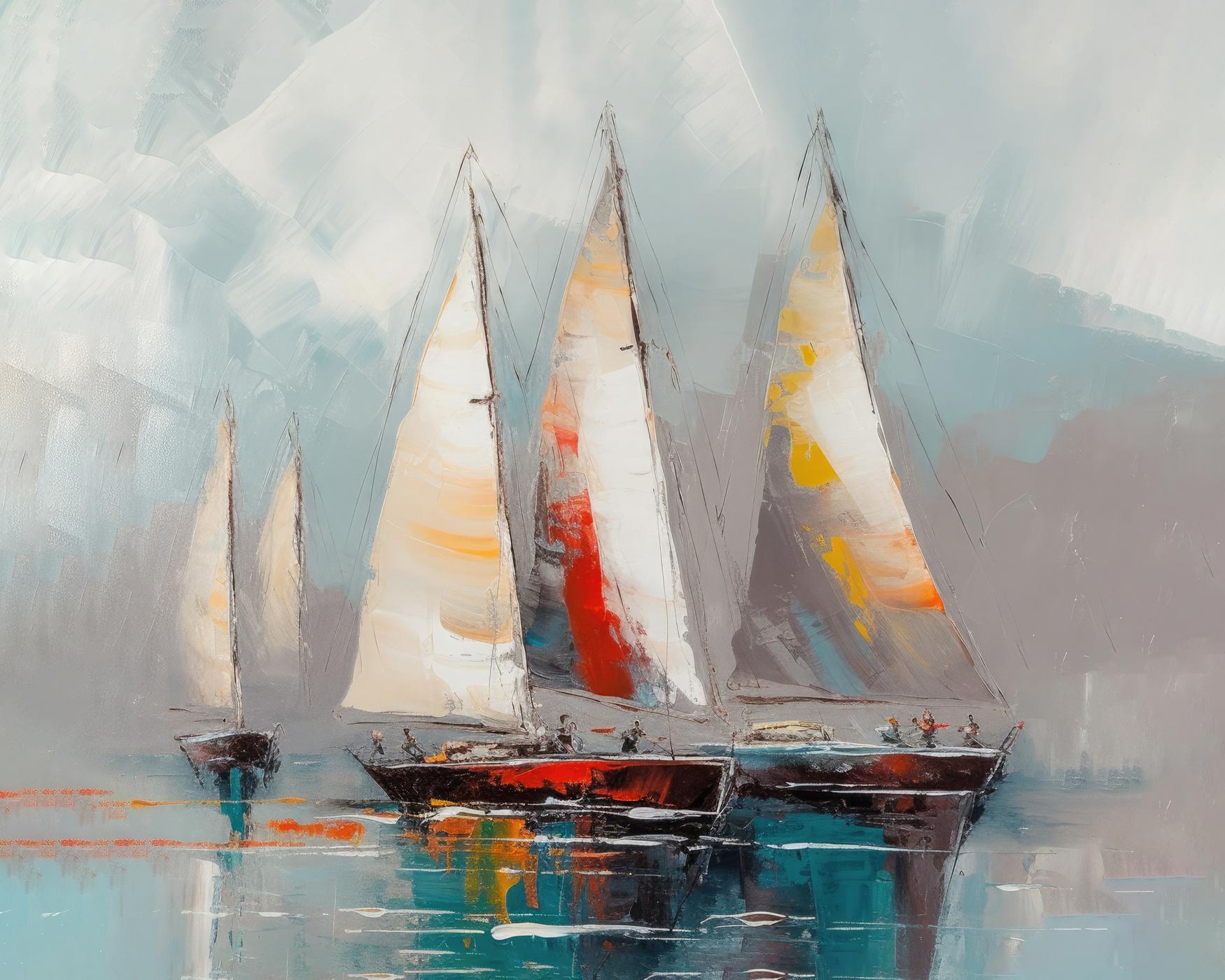 Obrazy na stěnu - Plachetnice Rozměr: 40x50 cm, Rámování: vypnuté plátno na rám