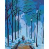 Malování podle čísel - ZIMNÍ PROCHÁZKA POD LAMPAMI