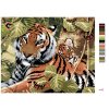 Malování podle čísel - TYGR A MLÁDĚ MEZI LISTY (HOWARD ROBINSON)