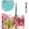 Malování podle čísel - ABSTRAKTNÍ EIFFELOVA VĚŽ A STROMY
