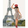 Malování podle čísel - ŽENA U EIFFELOVY VĚŽE