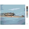 Malování podle čísel - ALIGÁTOR HLAVA PLOVOUCÍ VE VODĚ (D. RUSTY RUST)