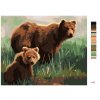 Malování podle čísel - MEDVĚD S MLÁDĚTEM V TRÁVĚ (D. RUSTY RUST)