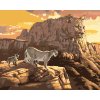 Malování podle čísel - PUMA, SKÁLY A ZÁPAD SLUNCE (D. RUSTY RUST)