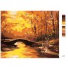 Malování podle čísel - JELEN A KAMENNÝ MOST NA PODZIM (D. RUSTY RUST)
