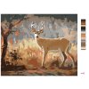 Malování podle čísel - MLADÝ JELEN A PODZIMNÍ LES (D. RUSTY RUST)