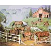 Malování podle čísel - KONĚ U ZNIČENÉ OHRADY (D. RUSTY RUST)