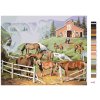 Malování podle čísel - KONĚ U ZNIČENÉ OHRADY (D. RUSTY RUST)