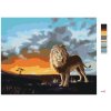 Malování podle čísel - LEV PŘI ZÁPADU SLUNCE (D. RUSTY RUST)
