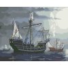 Malování podle čísel - LODĚ PLUJÍCÍ NA MOŘI (D. RUSTY RUST)