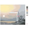Malování podle čísel - MAJÁK A SLUNCE V MLZE (D. RUSTY RUST)