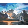 Malování podle čísel - PLACHETNICE NA MOŘI PO SOUMRAKU (D. RUSTY RUST)