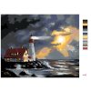 Malování podle čísel - MAJÁK A SLUNCE ZAHALENÉ MRAKY (D. RUSTY RUST)