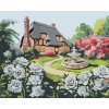 Malování podle čísel - BÍLÉ RŮŽE A DŮM S FONTÁNOU (D. RUSTY RUST)