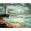 Malování podle čísel - MAJÁK OSVĚTLUJÍCÍ PO MOŘE PŘED BOUŘÍ (D. RUSTY RUST)