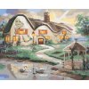 Malování podle čísel - LABUTĚ NA JEZEŘE A DŮM S ALTÁNEM (D. RUSTY RUST)