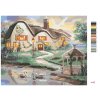 Malování podle čísel - LABUTĚ NA JEZEŘE A DŮM S ALTÁNEM (D. RUSTY RUST)