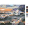 Malování podle čísel - VLNY A ZÁPAD SLUNCE (D. RUSTY RUST)