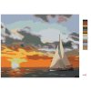 Malování podle čísel - PLACHETNICE A ZÁPAD SLUNCE NA MOŘI (D. RUSTY RUST)