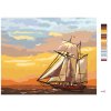 Malování podle čísel - PLACHETNICE V ZÁPADU SLUNCE (D. RUSTY RUST)
