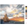 Malování podle čísel - PLACHETNICE NA MOŘI A ZÁPAD SLUNCE (D. RUSTY RUST)